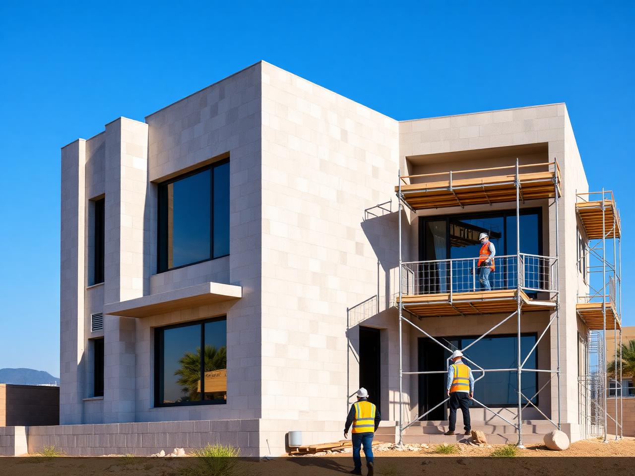 Residential villa under construction in the UAE